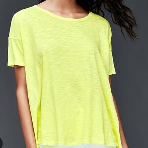 Gap Yellow Short Sleeve Tee Shirt -slub Swing Top - Size L - NWT